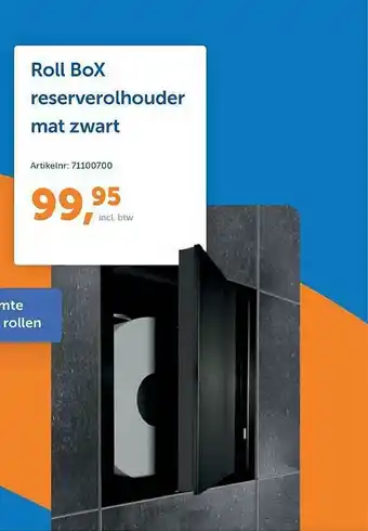 Warmteservice Roll Box reserverolhouder mat zwart aanbieding