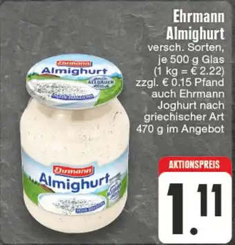 Edeka DE Ehrmann almighurt 500g aanbieding