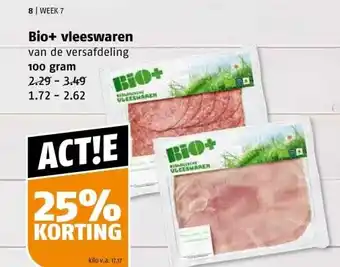 Poiesz Bio+ vleeswaren aanbieding