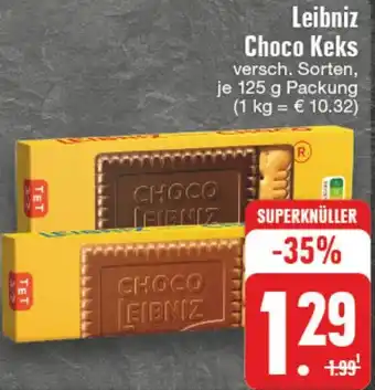 Edeka DE Leibniz choco keks 125g aanbieding