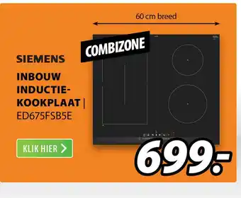 Expert Siemenes Inbouw Inductiekookplaat | ED675FSB5E 60 cm aanbieding