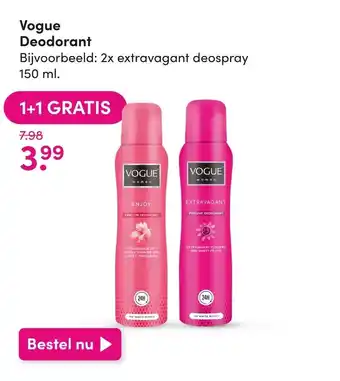 DA Vogue Deodorant 150ml aanbieding