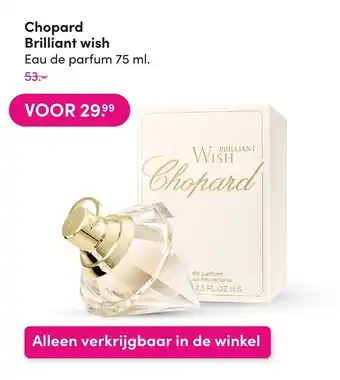 DA Chopard Brilliant wish 75ml aanbieding