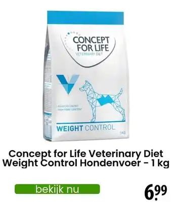 Zooplus Concept for Life Veterinary Diet Weight Control Hondenvoer - 1 kg aanbieding