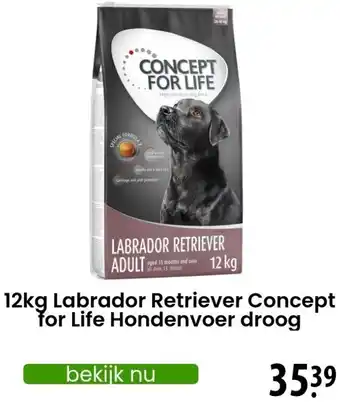Zooplus 12kg Labrador Retriever Concept for Life Hondenvoer droog aanbieding