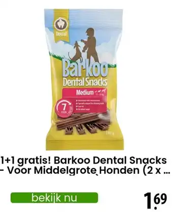 Zooplus Barkoo Dental Snacks - Voor Middelgrote Honden aanbieding