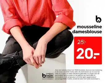 HEMA mousseline damesblouse aanbieding