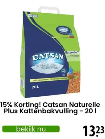 Zooplus Catsan Naturelle Plus Kattenbakvulling  201 aanbieding