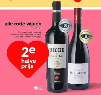 HEMA alle rode wijnen 75 cl aanbieding