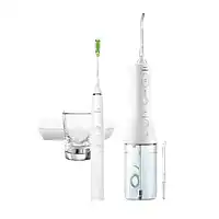 Bol.com Philips Sonicare 9000 Diamond Clean Wit (HX9911/27) + Power Flosser 3000 Monddouche Wit (HX3806/31) - Elektrische Tandenborst aanbieding