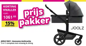 Baby & Tiener Joolz Day+ Awesome antracite 2in1 kinderwagen aanbieding