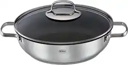 Amazon RÖSLE Elegance ProPlex Serveerpan, hoogwaardige universele pan met antiaanbaklaag, 28 cm, roestvrij staal 18/10, geschikt voo aanbieding