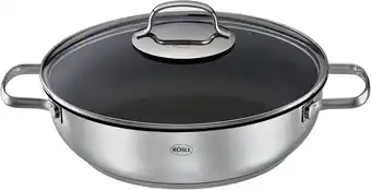 Amazon RÖSLE Elegance ProPlex Serveerpan, hoogwaardige universele pan met antiaanbaklaag, 28 cm, roestvrij staal 18/10, geschikt voo aanbieding