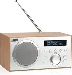 Amazon DAB+ Radio met Bluetooth-luidspreker - August MB420 - DAB FM Digitale Tuner Dual Alarm Clock Radio Aux USB Line out - Netvoed aanbieding