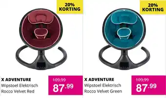 Baby & Tiener X Adventure Rocco elektrische wipstoel aanbieding