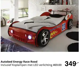 Baby & Tiener Autobed Energy Race Rood aanbieding