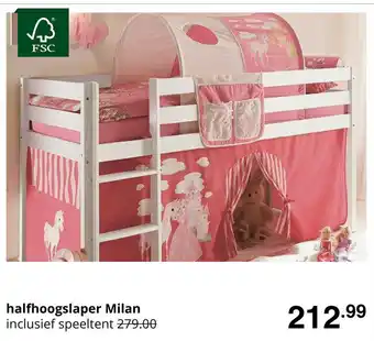 Baby & Tiener Halfhoogslaper Milan - Prinses aanbieding