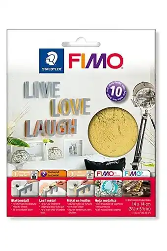 Amazon Staedtler 8781-11 - Fimo bladmetaal goud, 10 vellen in kartonnen envelop aanbieding