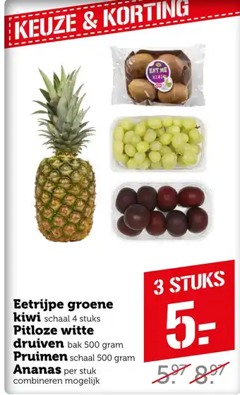 Coop Keuze & korting fruit aanbieding