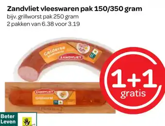 Spar Zandvliet vleeswaren pak 150/350 gram aanbieding