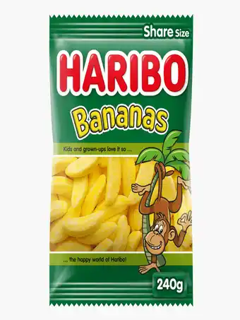 Flink Haribo Bananen 240g aanbieding
