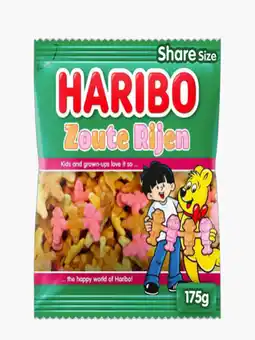 Flink Haribo zoute rijen 175g aanbieding