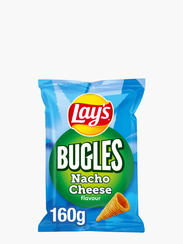 Lay's Bugles Nacho Cheese Kaas Chips 160g aanbieding bij Flink