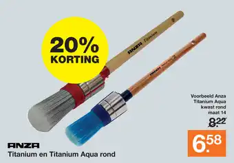 BOUWMAAT Anza titanium en titanium aqua rond aanbieding