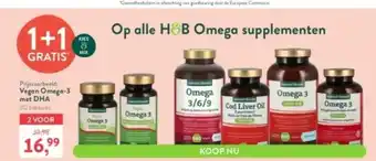 Holland & Barrett 1+1 GRATIS Op alle H&B Omega supplementen aanbieding