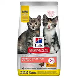 Pets Place Hill's Kitten Perfect Digestion Kip&Bruine Rijst - Kattenvoer aanbieding