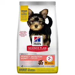 Pets Place Hill's Puppy Perfect Digestion Small & Mini Kip&Bruine Rijst - Hondenvoer aanbieding