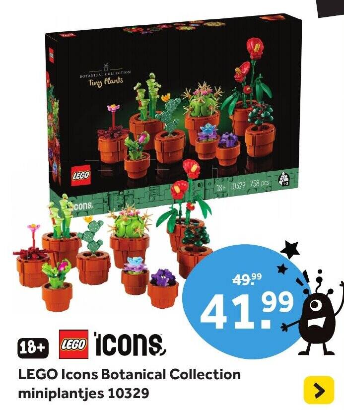 LEGO Icons Botanical Collection miniplantjes 10329 aanbieding bij Intertoys