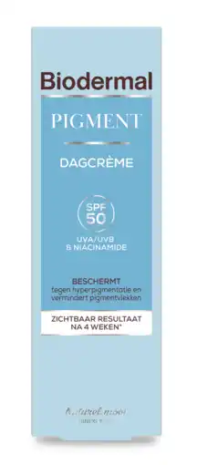 De Online Drogist Biodermal Pigment Dagcrème SPF 50ML aanbieding