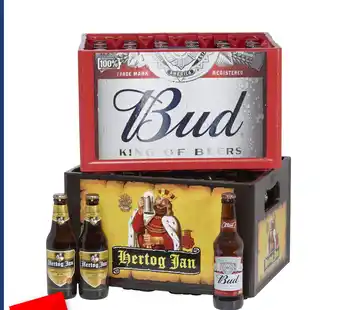 Makro Hertog jan of bud pilsenenr krat 300 ml aanbieding