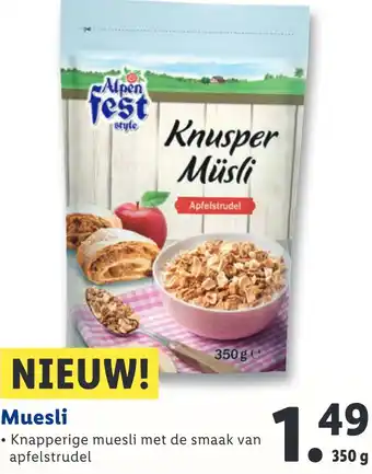 Lidl Muesli 350g aanbieding