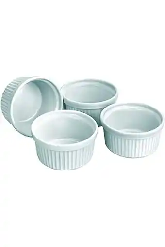 Amazon ibili Set van 4 Ramekin 9 cm, porselein, wit, één maat aanbieding