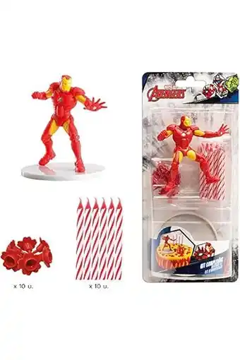 Amazon Dekora - Marvel Iron Man taartfiguren met verjaardagskaarsen, 11 x 5 x 23 cm aanbieding