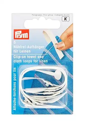 Amazon Prym 401206 Handdoeklussen met drukknoop voor katoen, Wit, 5 handdoeklussen aanbieding