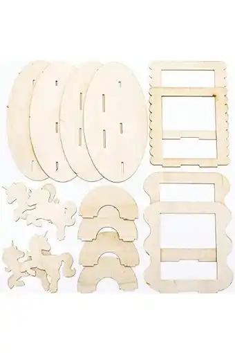 Amazon Baker Ross Unicorn Houten Fotolijst Knutselpakketten - Set van 4, Knutselen met voor kinderen (FC371) aanbieding