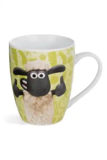 Amazon Porseleinen mok Shaun het Schaap GREEN IS COOL 310 ml groen met banderol - Theekop Koffiekop met handvat voor koude en warme  aanbieding