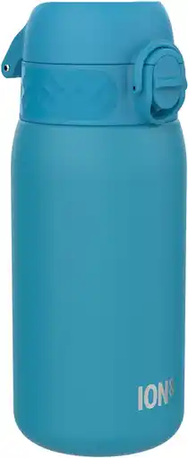 Amazon Ion8 Roestvrijstalen Kinderwaterfles, 400 ml/13 oz, Lekvrij, Makkelijk te Openen, Veilige Vergrendeling, Vaatwasserbestendig, aanbieding