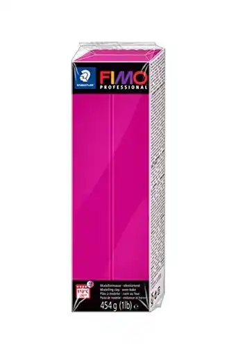 Amazon Staedtler FIMO professionele ovenhardende boetseerklei (groot blok 454g (1 lb)) Kleur: zuiver magenta aanbieding