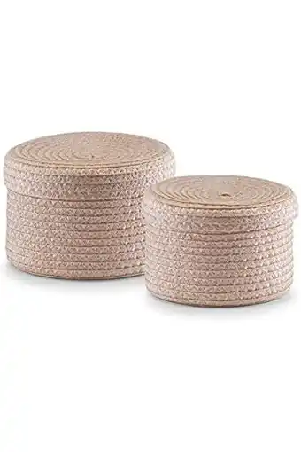 Amazon Zeller 14123 mandset met deksel, 2-delig, rond, PP, ø 16 x 10, ø 17 x 12 cm, naturel aanbieding