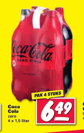 Nettorama Coca Cola Zero pak 4 stuks aanbieding