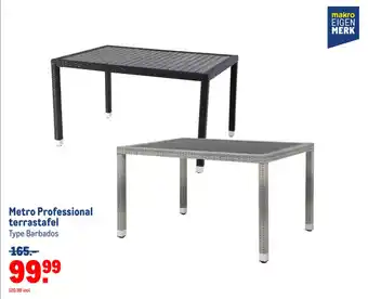 Makro Metro Professional terrastafel aanbieding