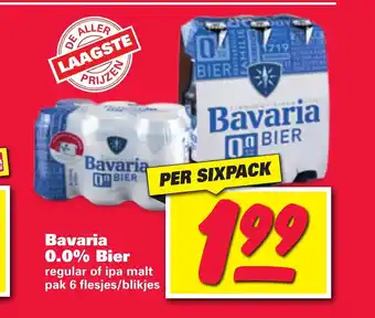 Nettorama Bavaria 0.0% Bier per sixpack aanbieding