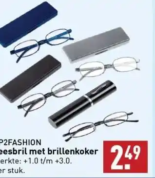 ALDI UP2FASHION Leesbril met brillenkoker Sterkte: +1.0 t/m +3.0. aanbieding