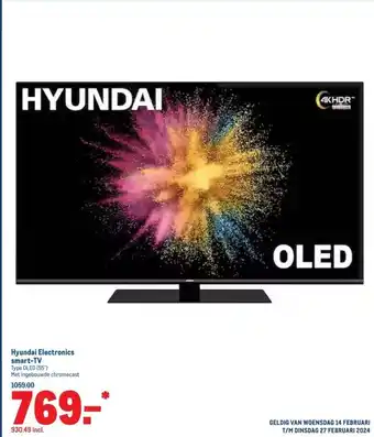 Makro Hyundai Electronics smart-TV aanbieding