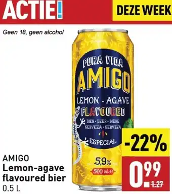 ALDI AMIGO Lemon-agave flavoured bier 0.5 l aanbieding