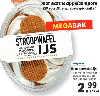 Lidl Stroopwafelijs 900ml aanbieding